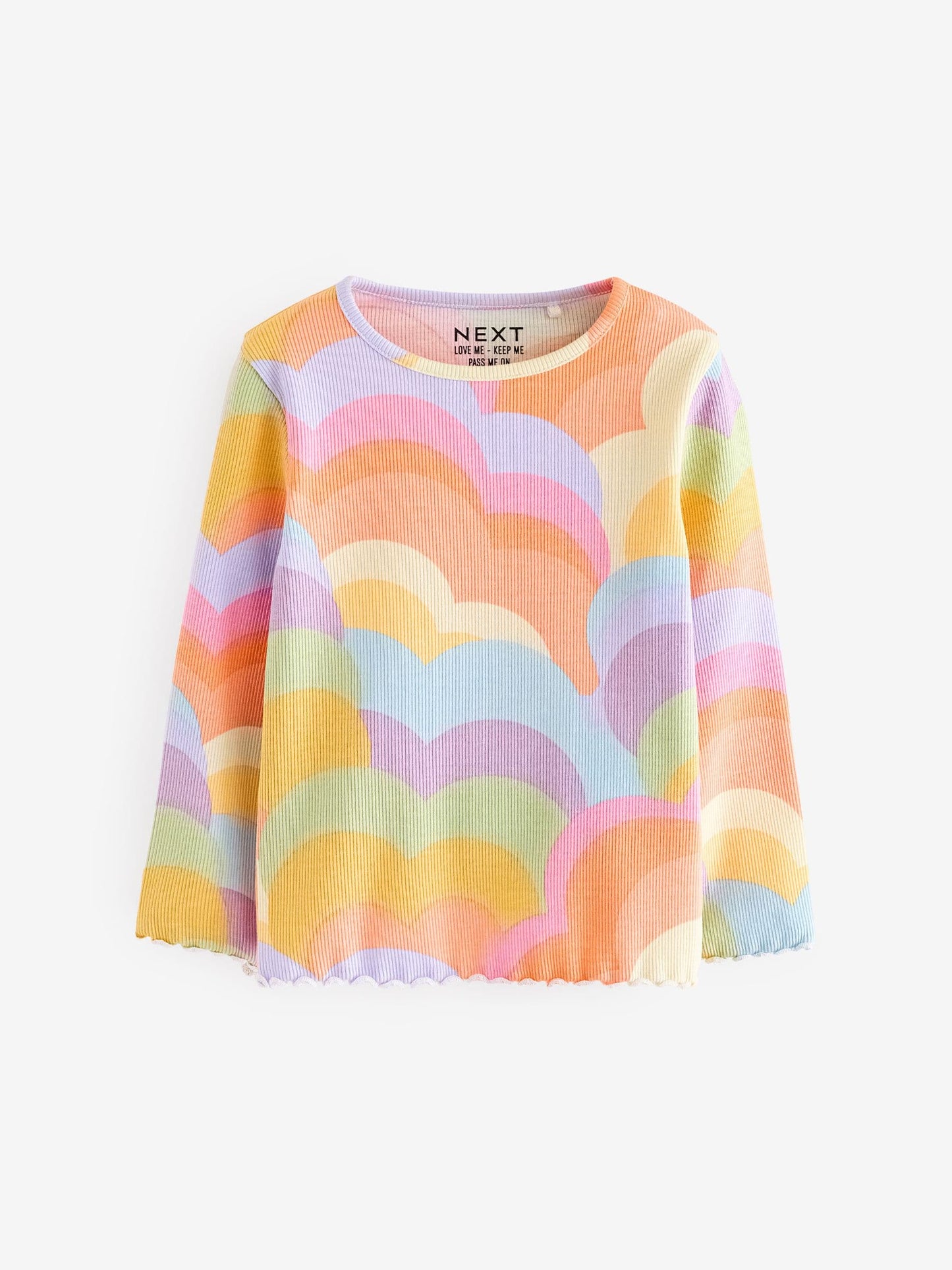 Rainbow Cotton Rich Long Sleeve Rib T-Shirt (3mths-7yrs) image 6