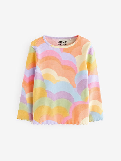 Rainbow Cotton Rich Long Sleeve Rib T-Shirt (3mths-7yrs) image 6