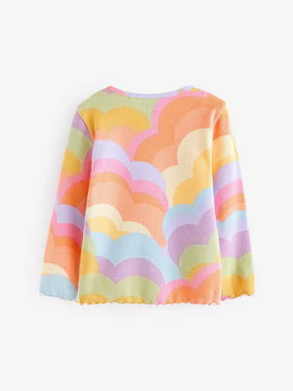 Rainbow Cotton Rich Long Sleeve Rib T-Shirt (3mths-7yrs) image 7