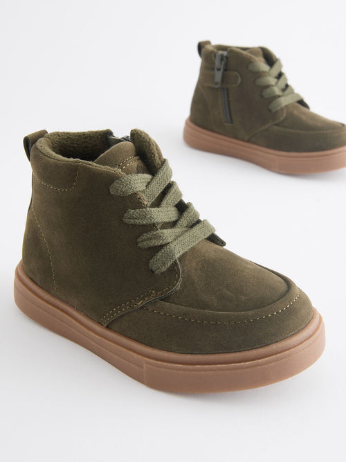 Green Standard Fit (F) Warm Lined Chukka Boots image 1