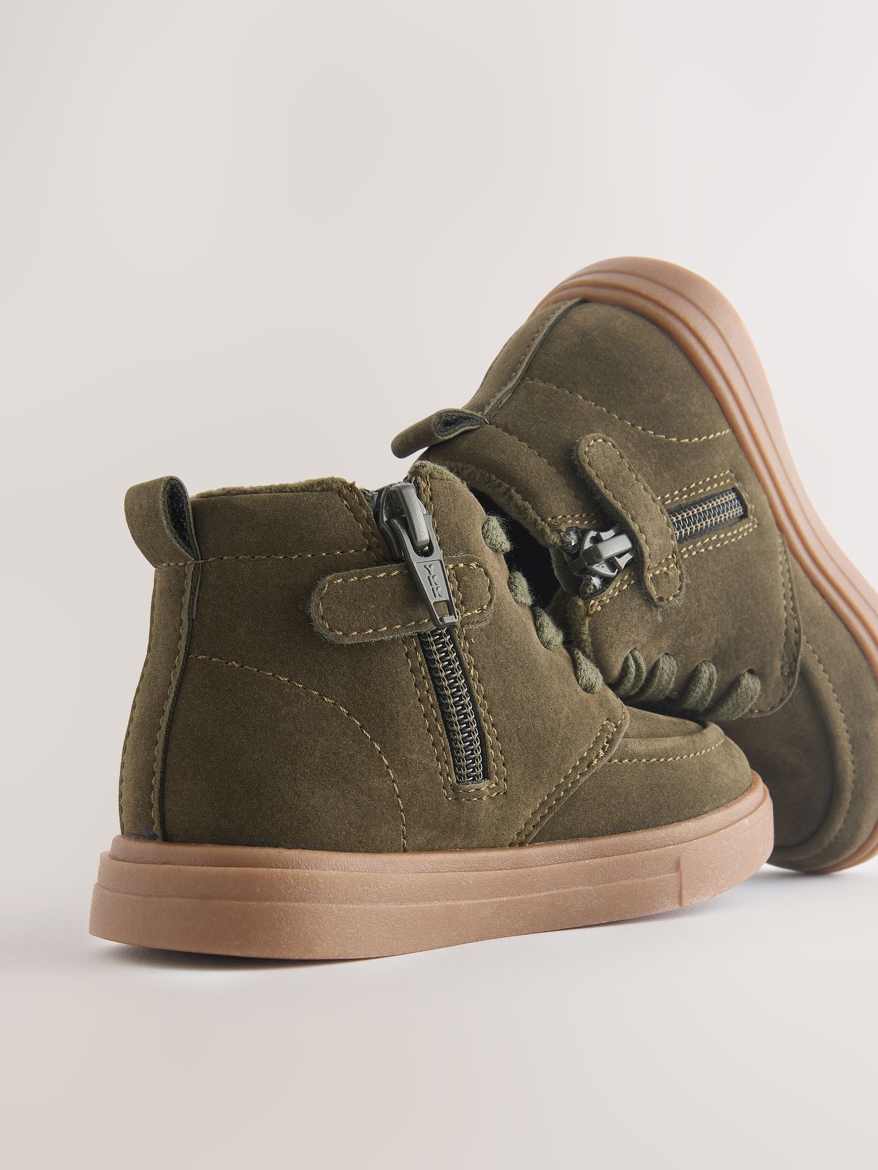 Green Standard Fit (F) Warm Lined Chukka Boots image 4