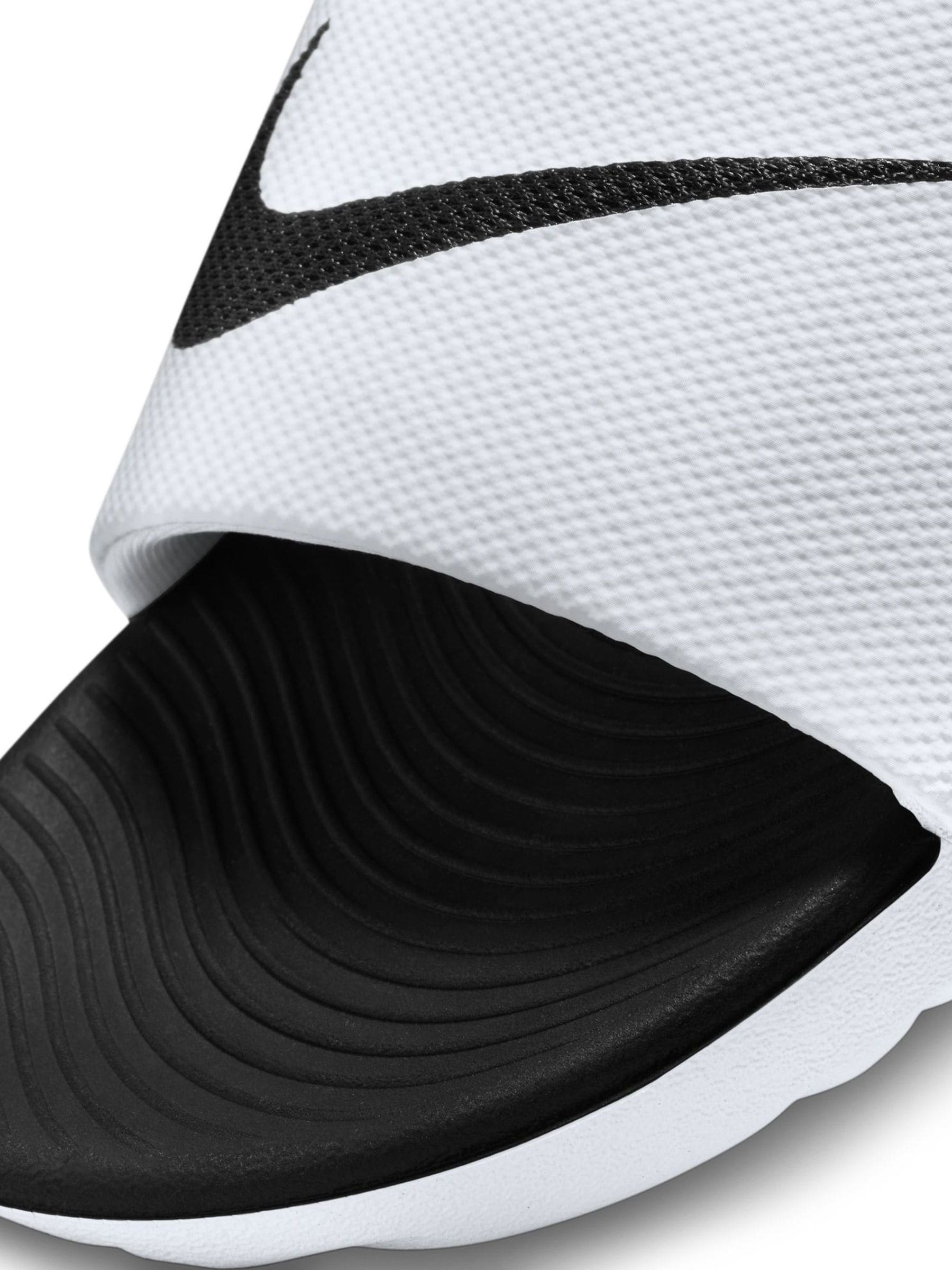 Nike White/Black Kawa Junior/Youth Sliders image 7