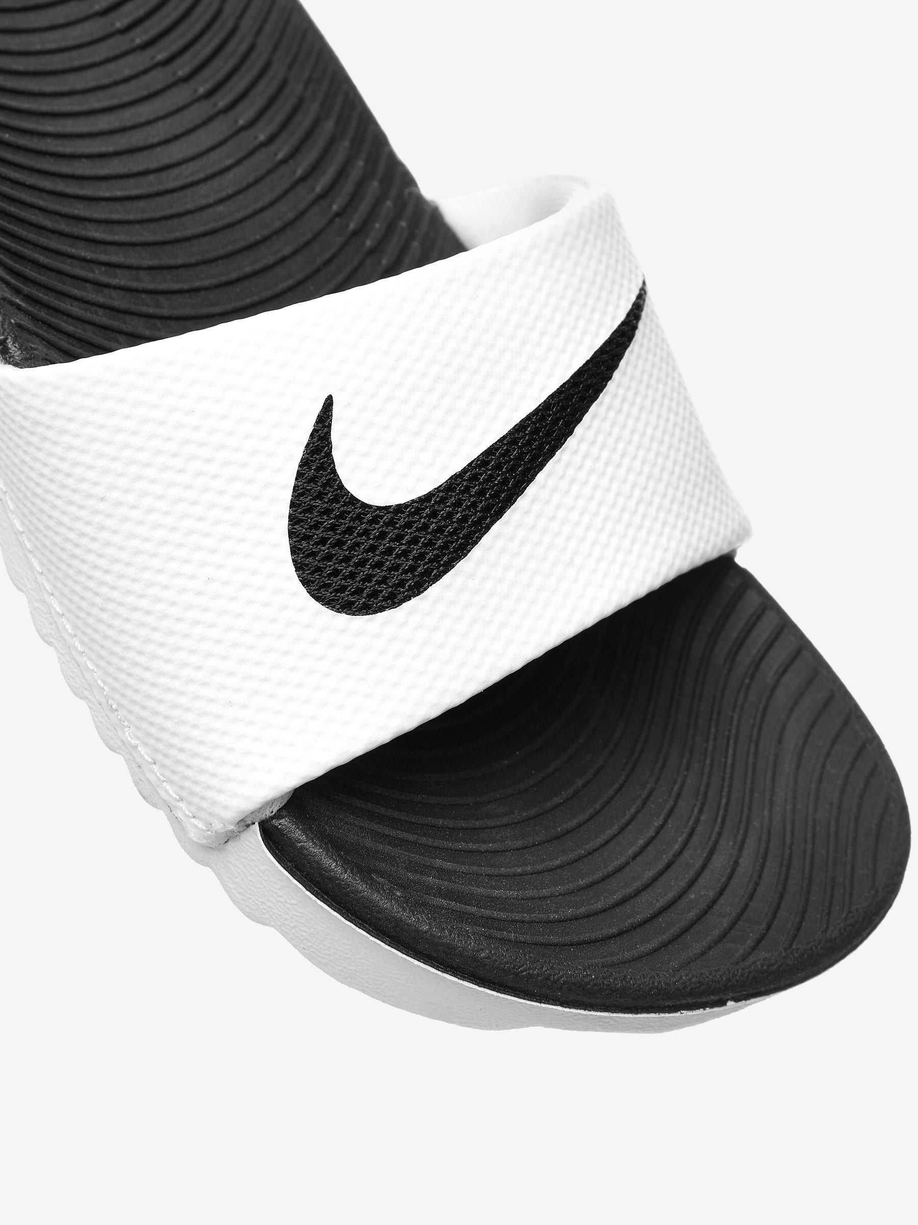 Nike White/Black Kawa Junior/Youth Sliders image 8
