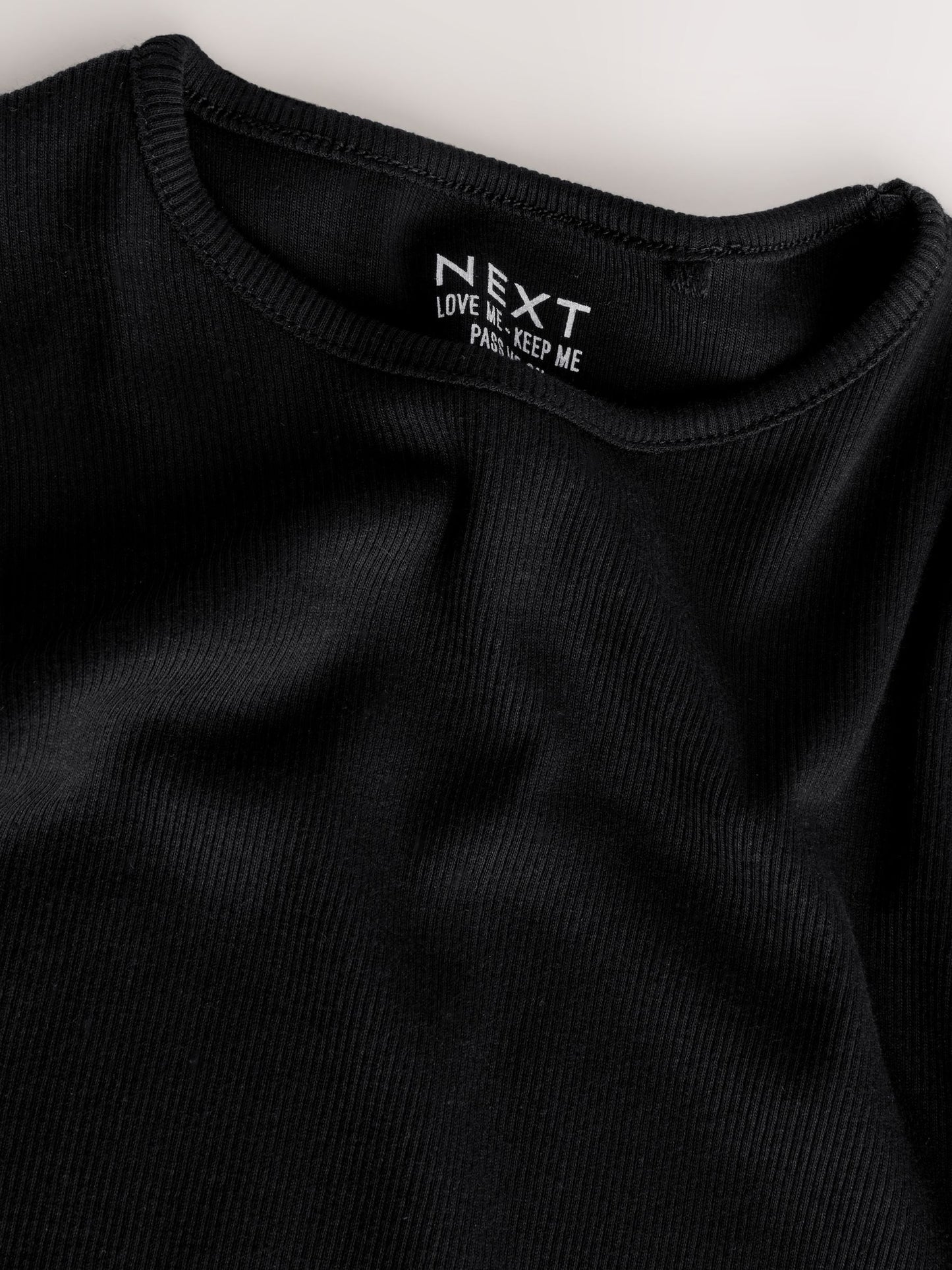 Black Cotton Rich Long Sleeve Rib T-Shirt (3mths-7yrs) image 5