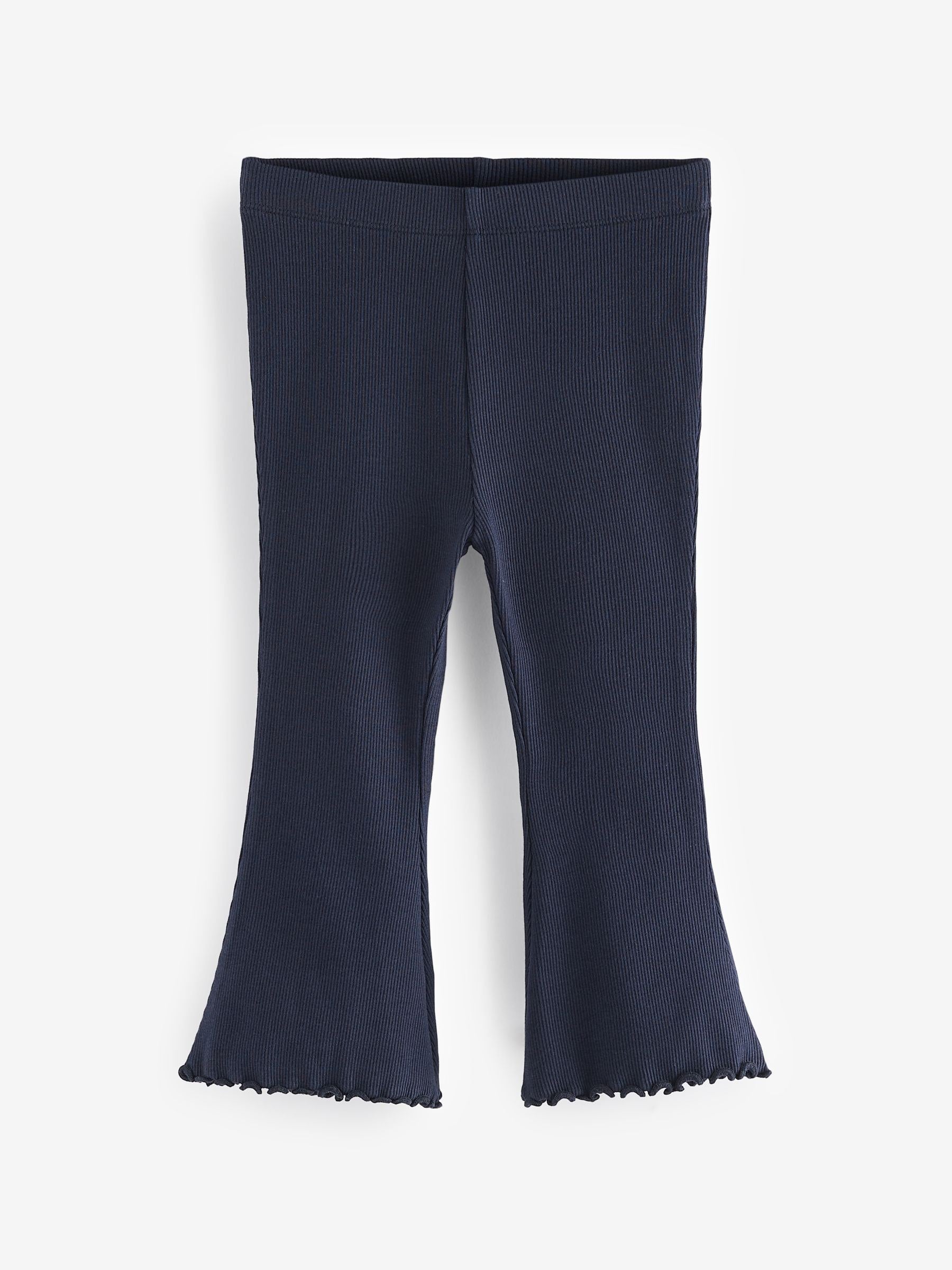 Navy Rib Flare Leggings (3mths-7yrs) image 5