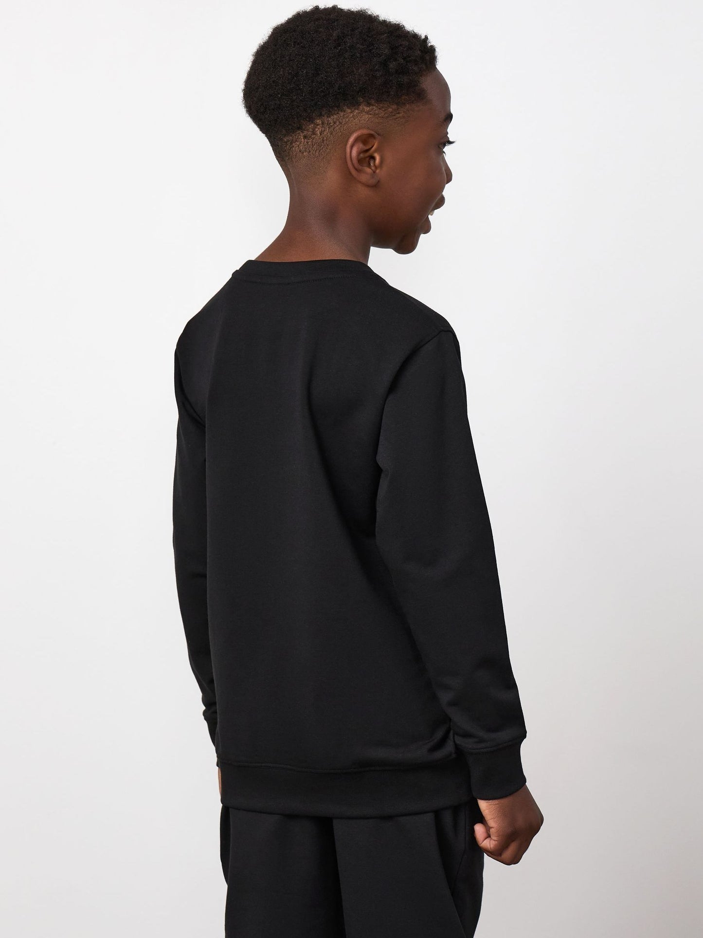 Dsiney Kidz - Gym King Black Victory Loopback Crew Sweat Top image 2