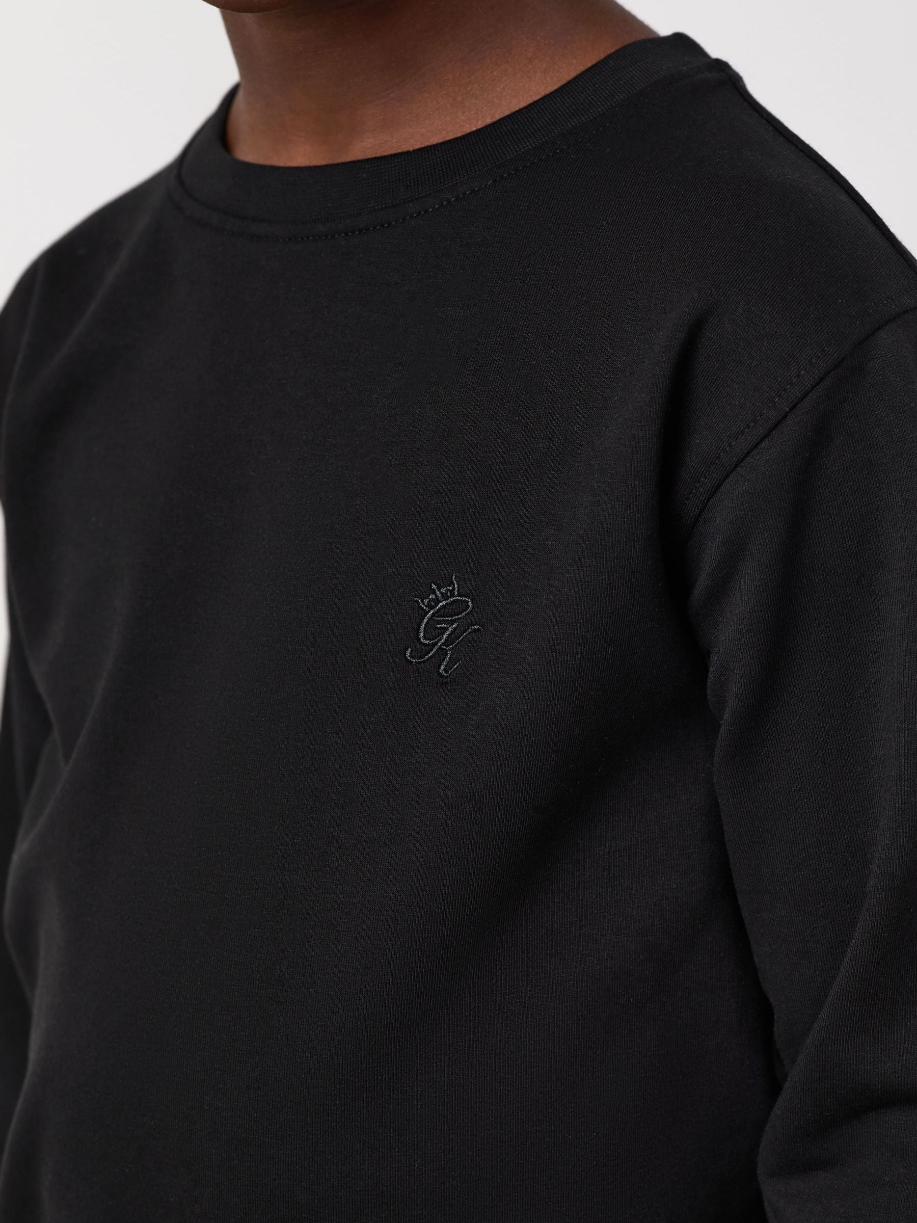 Dsiney Kidz - Gym King Black Victory Loopback Crew Sweat Top image 4