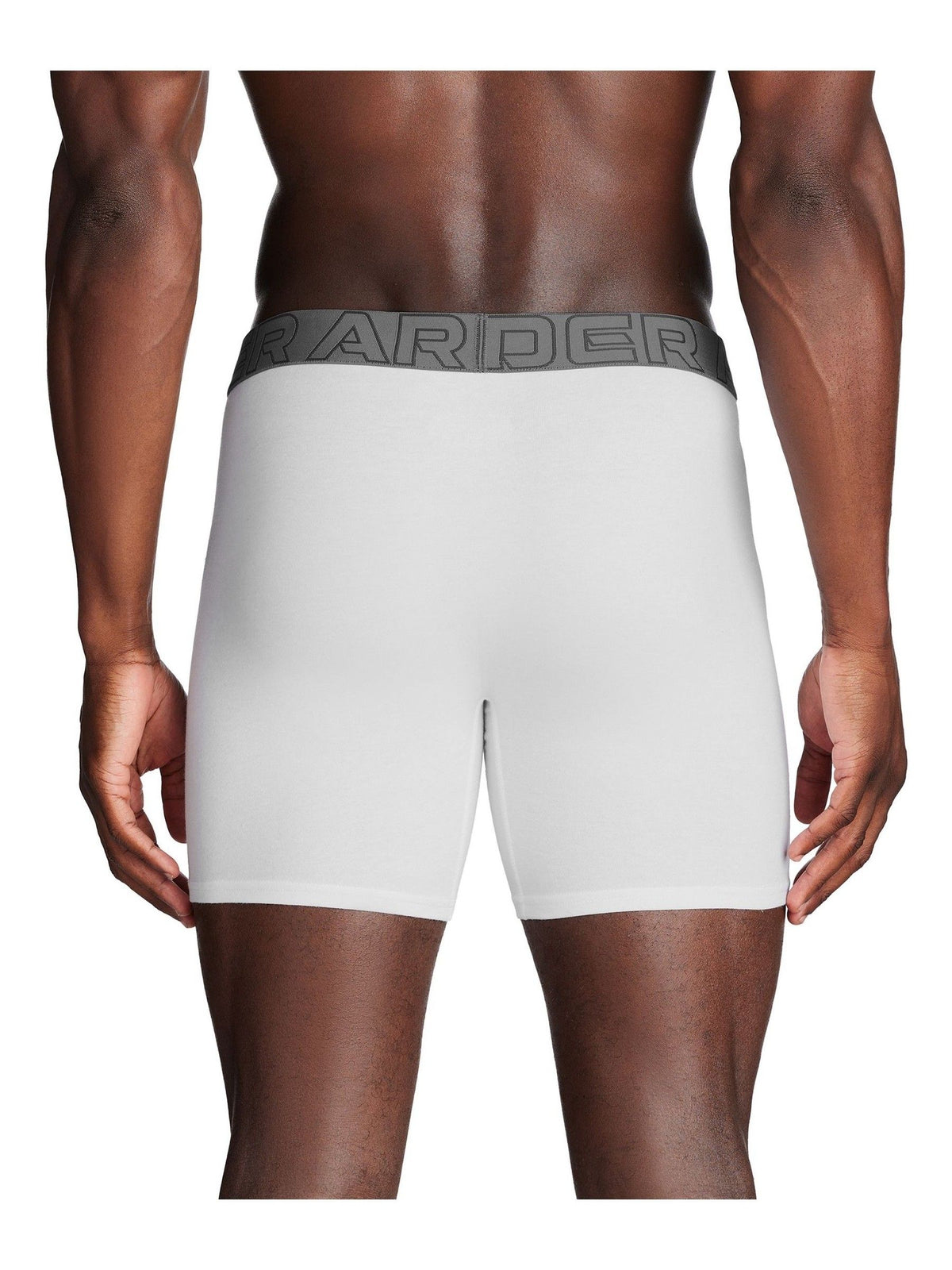 Dsiney Kidz - Under Armour White Cotton Blend Performance Tech 6in Boxers 3 Pack image 3