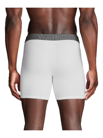 Dsiney Kidz - Under Armour White Cotton Blend Performance Tech 6in Boxers 3 Pack image 3