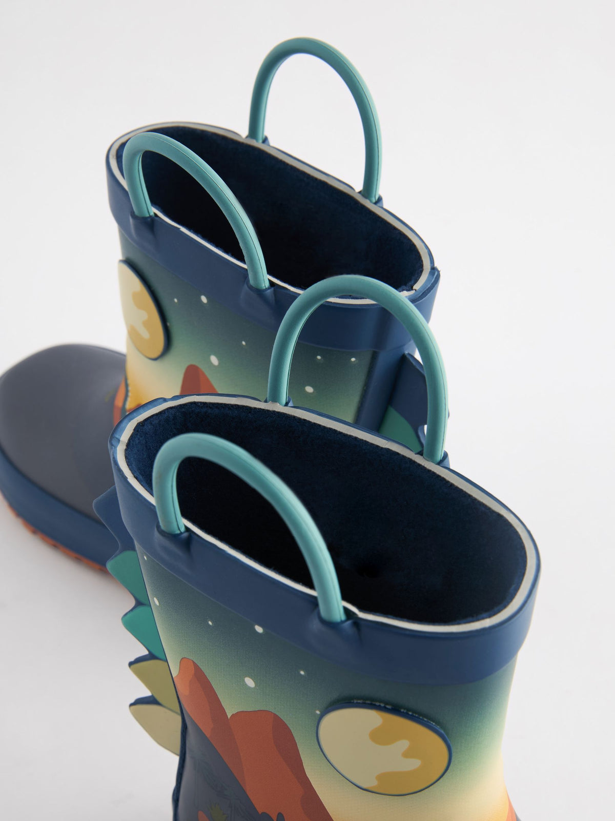 Dsiney Kidz - Navy Dinosaur Scene Handle Pull On Wellies image 5