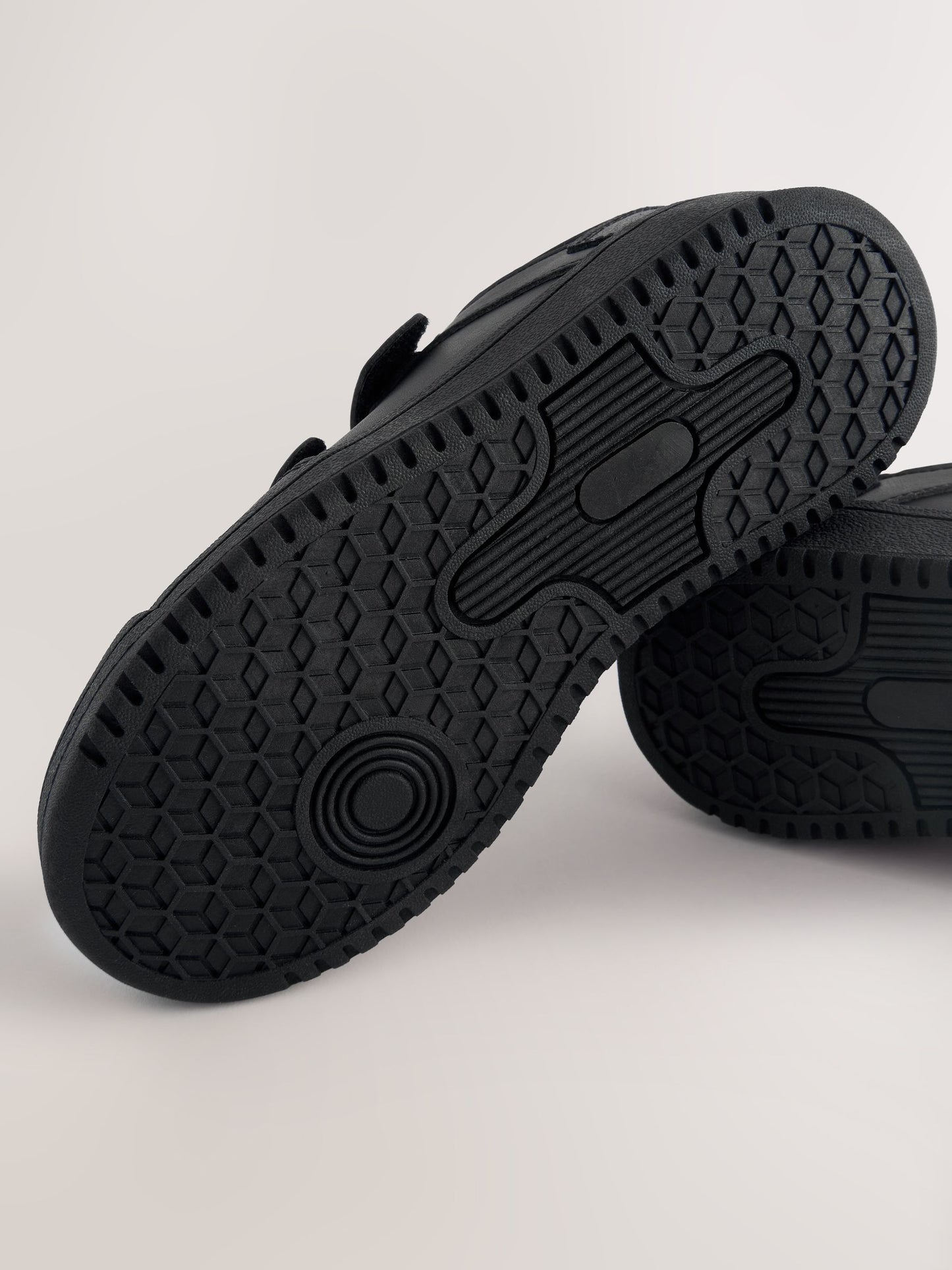 Black Wide Fit (G) 2 Straps Touch Fastening School Shoes image 4