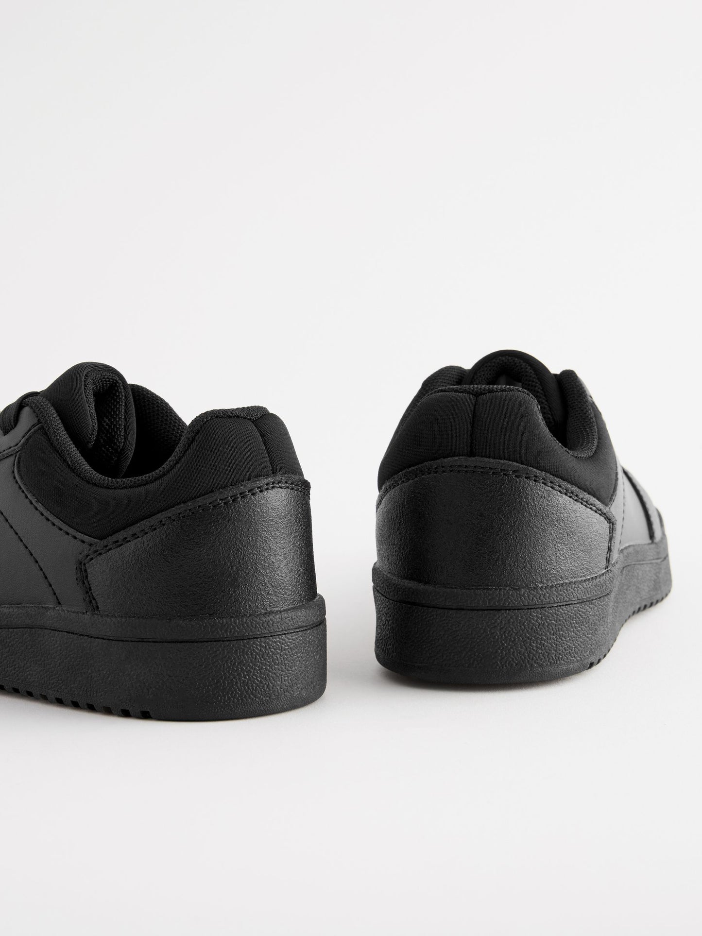 Black Wide Fit (G) School Lace-Up Shoes image 4