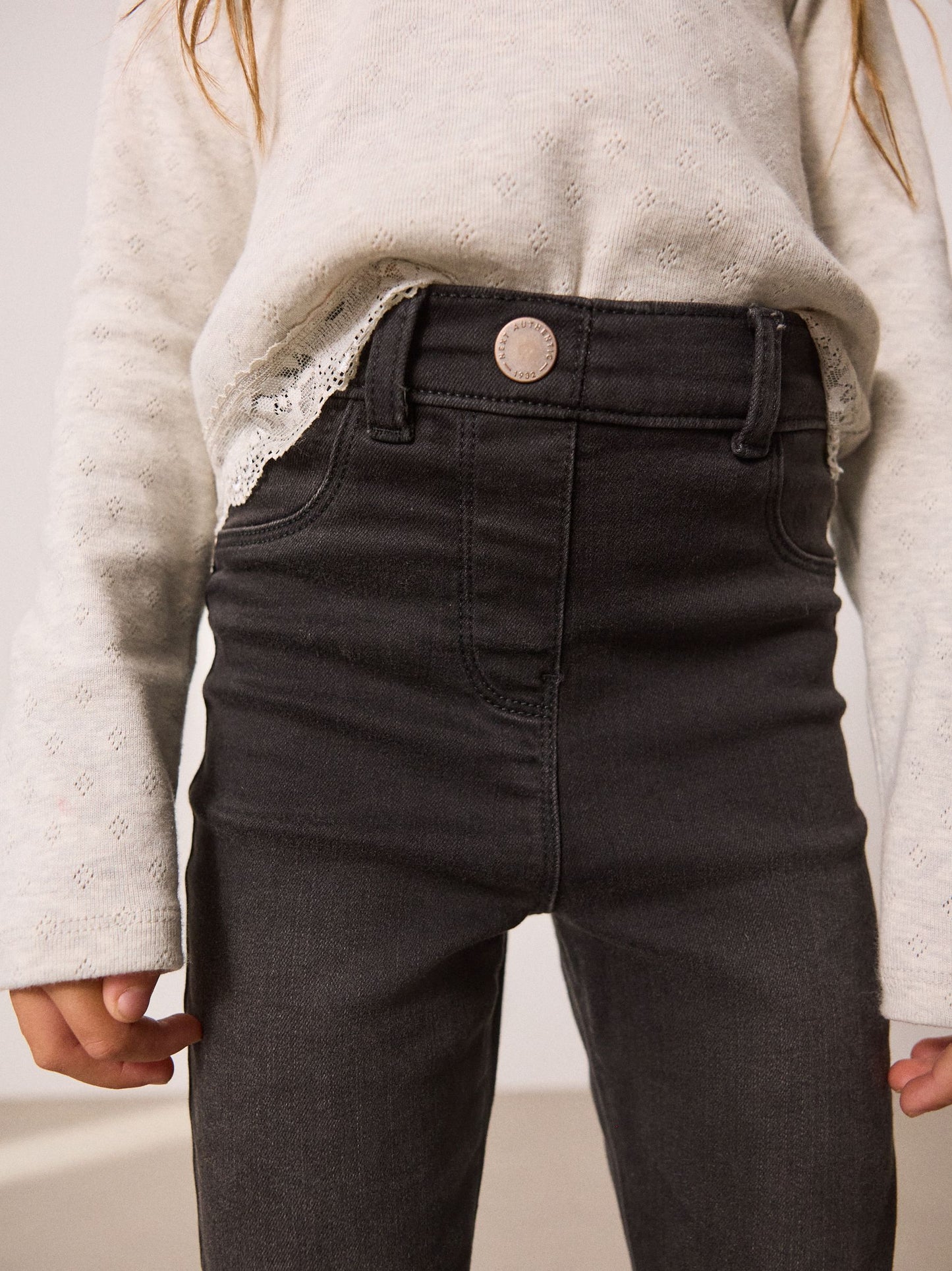 Dsiney Kidz - Charcoal Grey Regular Length Stretch Jeggings (3-16yrs) image 4