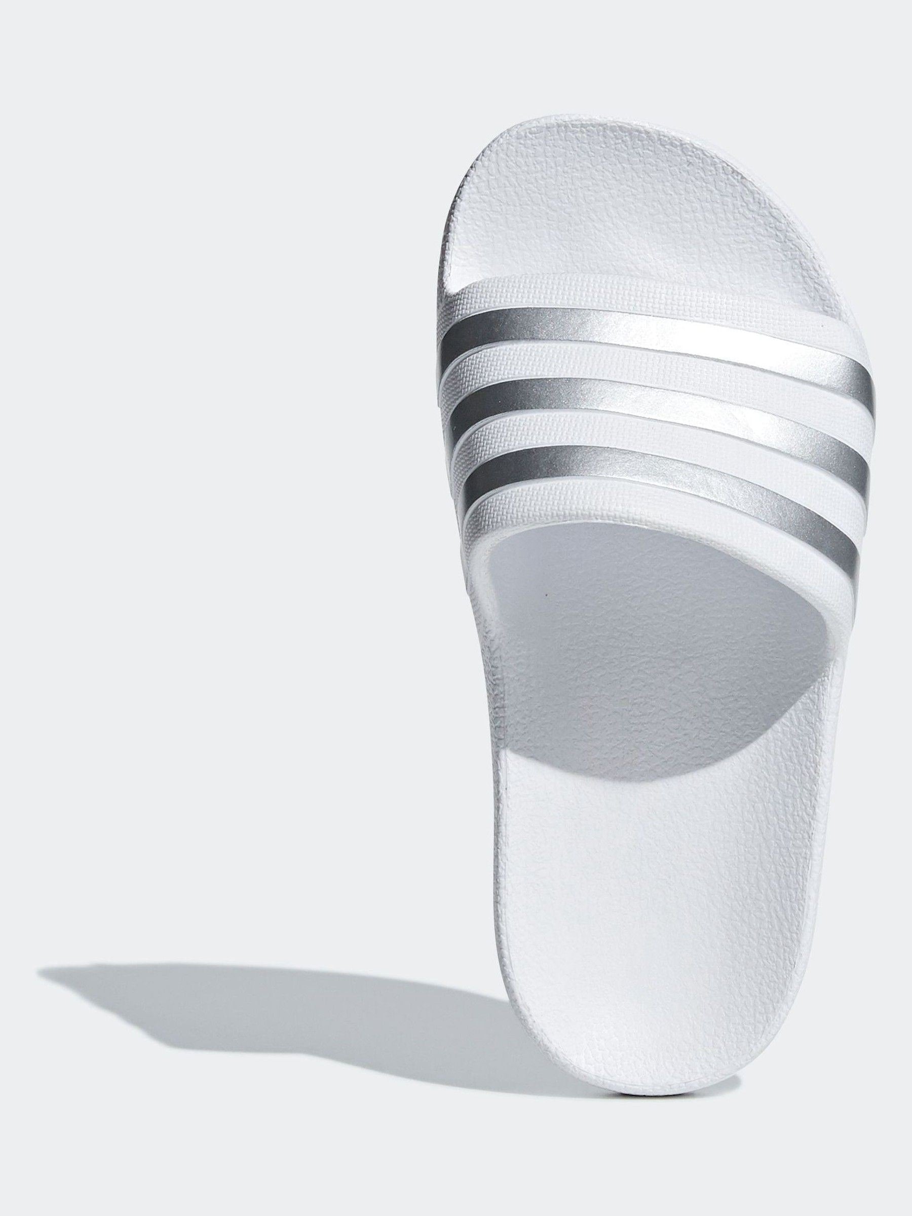 adidas White Adilette Kids Swim Sandals image 6