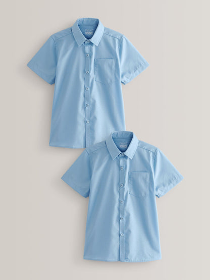 Dsiney Kidz - Blue Regular Fit Short Sleeve School 2 Pack Shirts (3-17yrs) image 1