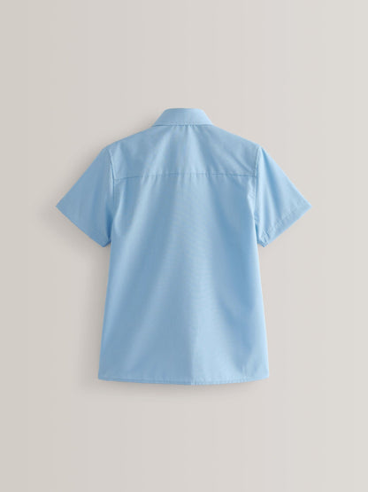 Dsiney Kidz - Blue Regular Fit Short Sleeve School 2 Pack Shirts (3-17yrs) image 3