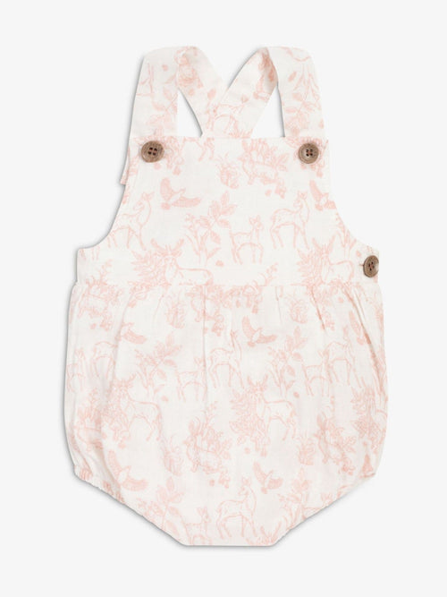 The Little Tailor Pink Woven 100% Cotton Rompersuit image 1