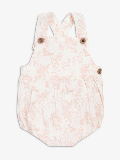 The Little Tailor Pink Woven 100% Cotton Rompersuit image 1