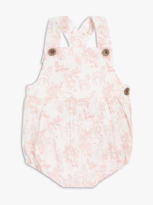 The Little Tailor Pink Woven 100% Cotton Rompersuit image 1