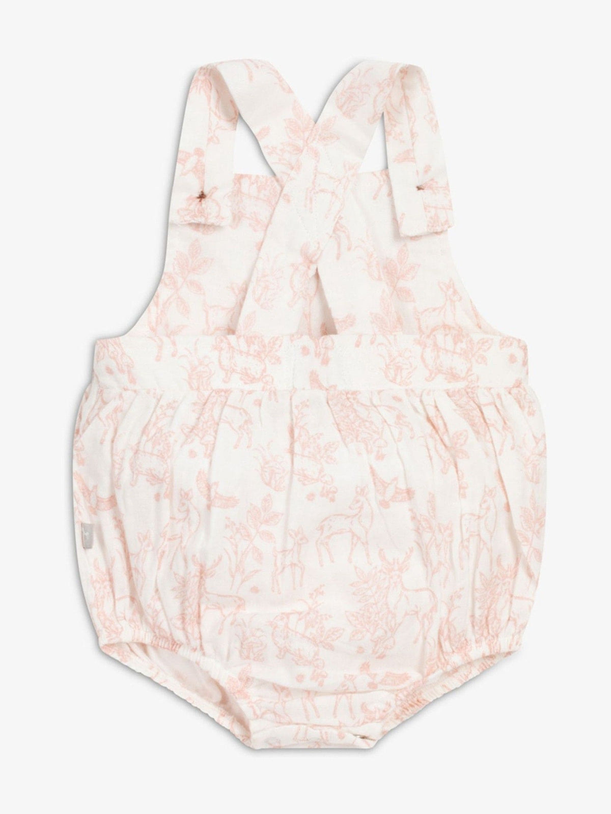 The Little Tailor Pink Woven 100% Cotton Rompersuit image 3