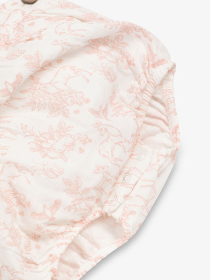 The Little Tailor Pink Woven 100% Cotton Rompersuit image 4