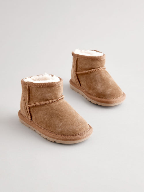 Brown Warm Lined Suede Boots image 1