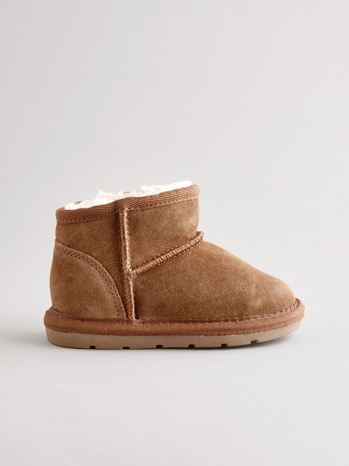 Brown Warm Lined Suede Boots image 3