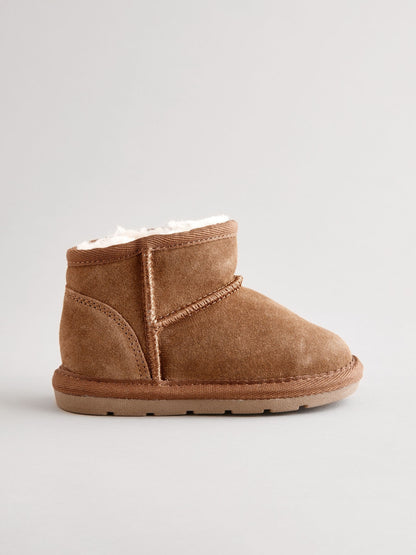Brown Warm Lined Suede Boots image 2