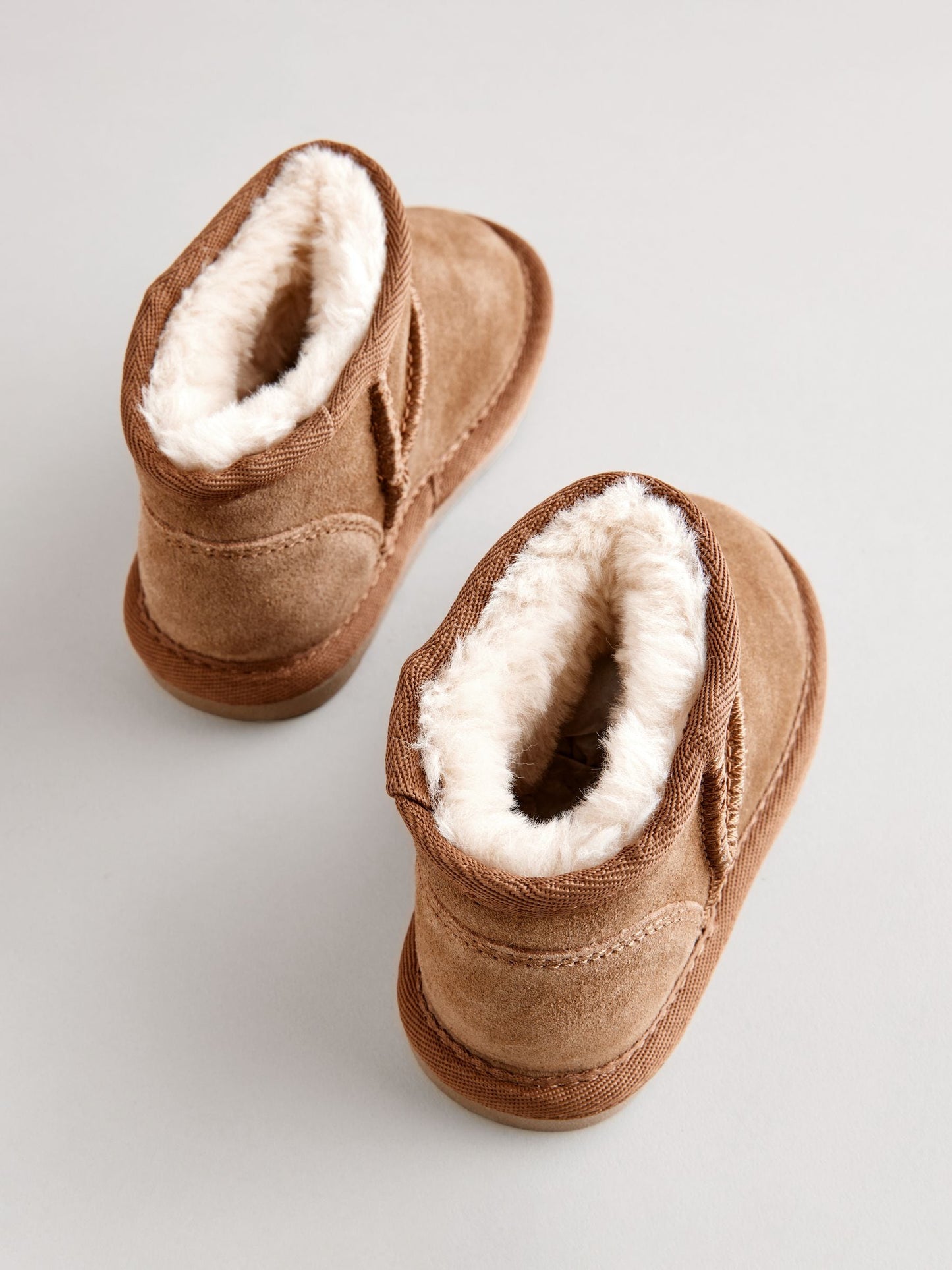 Brown Warm Lined Suede Boots image 4