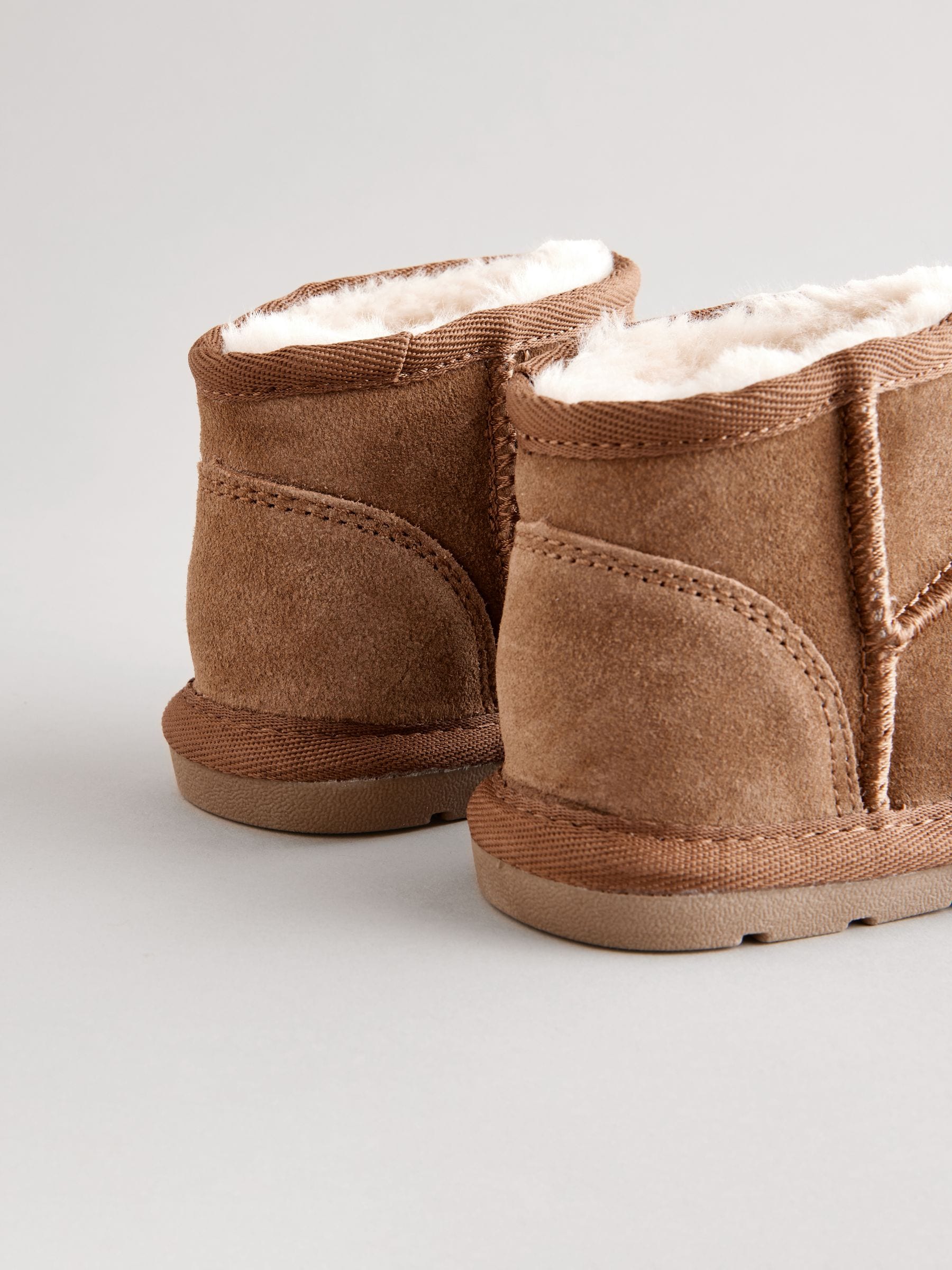 Brown Warm Lined Suede Boots image 5