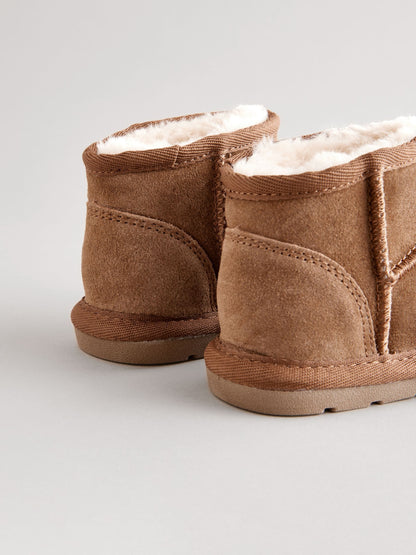 Brown Warm Lined Suede Boots image 5