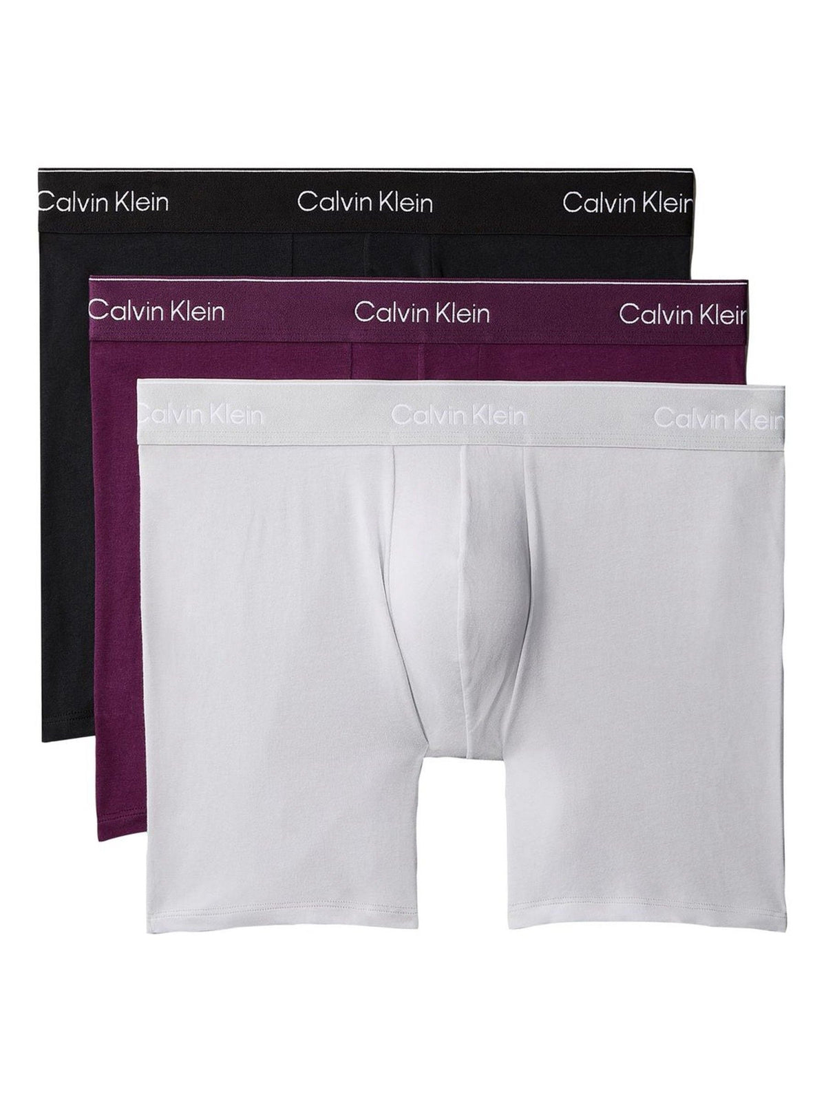 Dsiney Kidz - Calvin Klein Purple/White/Black Icon Cotton Stretch Boxer Briefs 3 Pack image 1