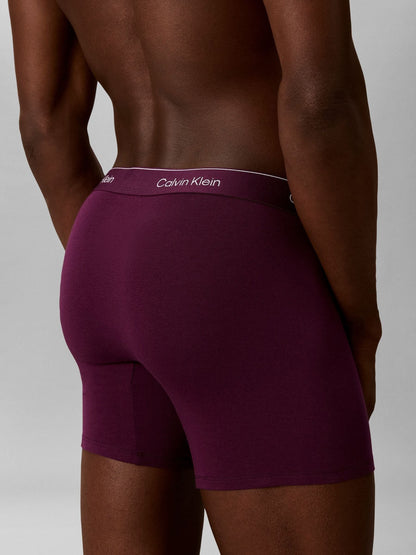 Dsiney Kidz - Calvin Klein Purple/White/Black Icon Cotton Stretch Boxer Briefs 3 Pack image 3