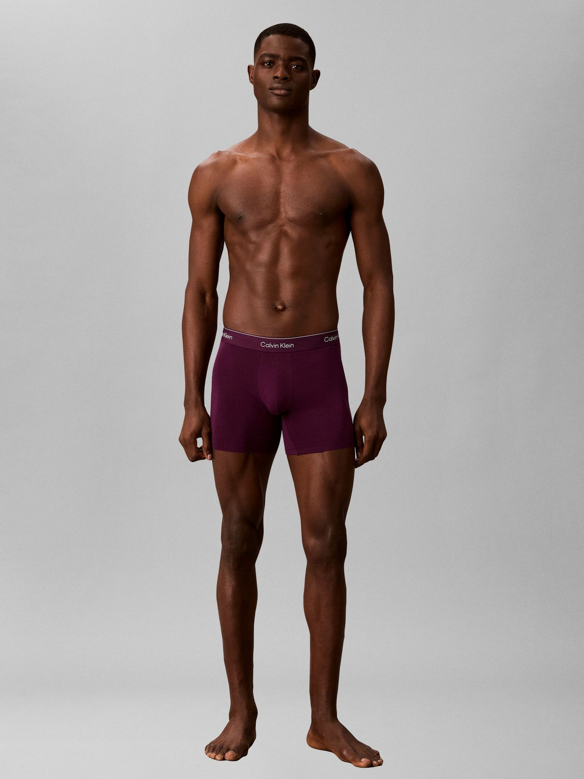 Dsiney Kidz - Calvin Klein Purple/White/Black Icon Cotton Stretch Boxer Briefs 3 Pack image 4