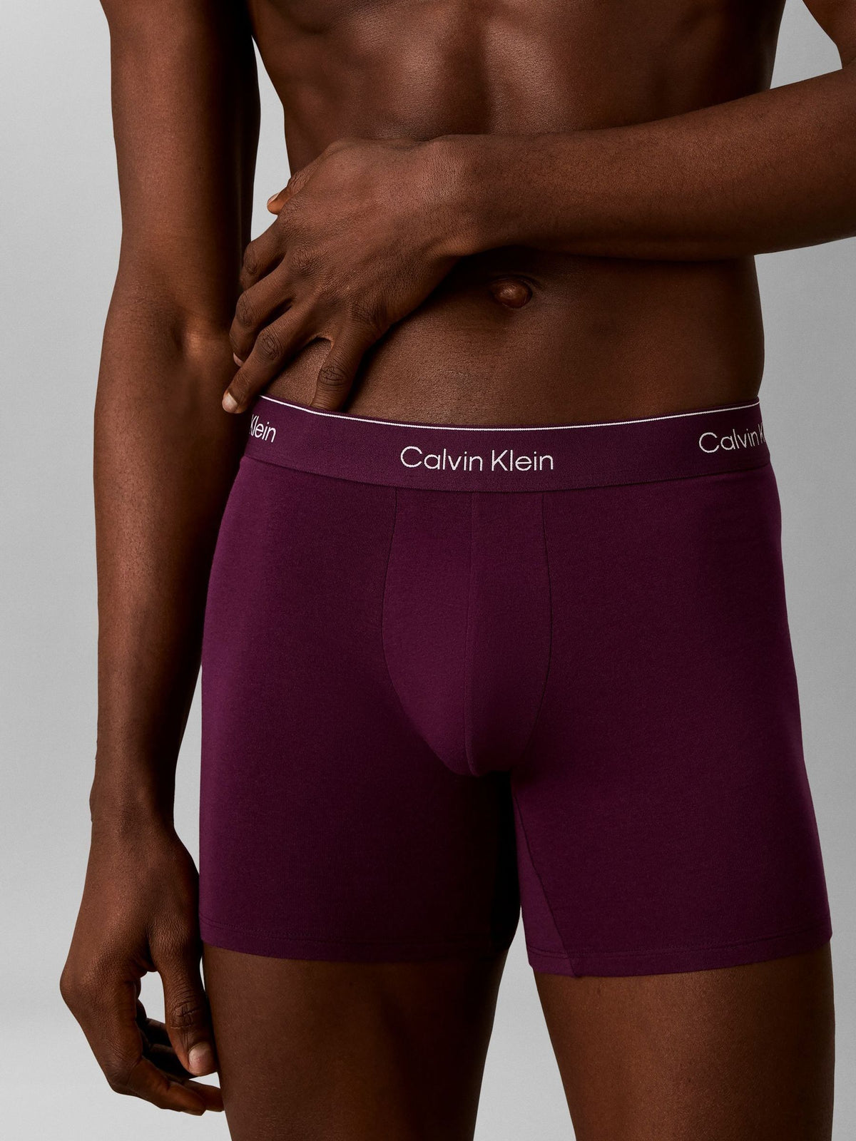 Dsiney Kidz - Calvin Klein Purple/White/Black Icon Cotton Stretch Boxer Briefs 3 Pack image 5