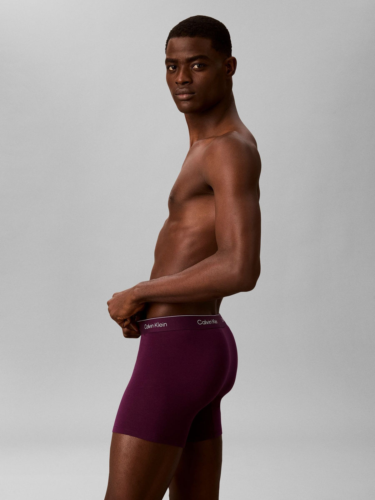 Dsiney Kidz - Calvin Klein Purple/White/Black Icon Cotton Stretch Boxer Briefs 3 Pack image 6