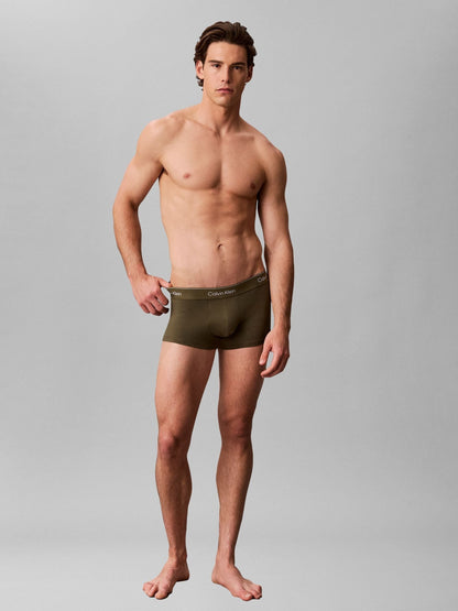 Dsiney Kidz - Calvin Klein Brown Icon Cotton Stretch Low Rise Boxer Trunks 3 Pack image 2