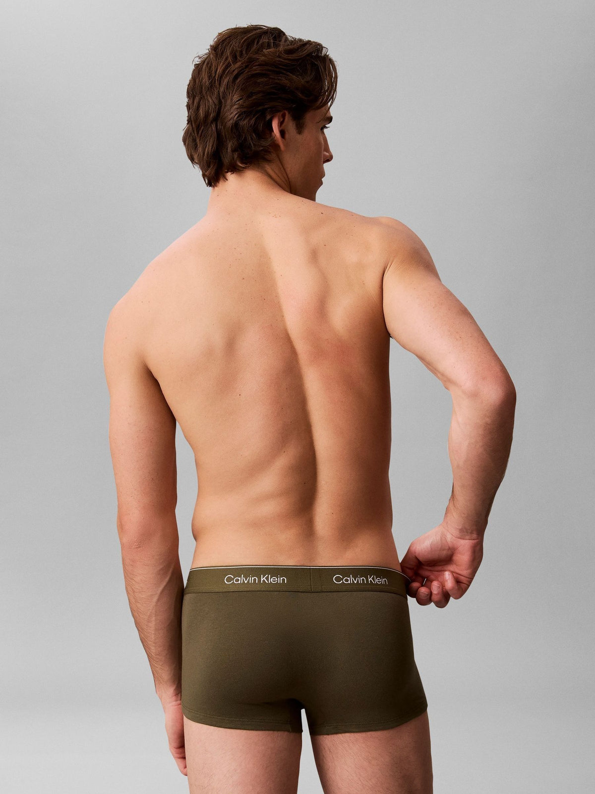 Dsiney Kidz - Calvin Klein Brown Icon Cotton Stretch Low Rise Boxer Trunks 3 Pack image 3