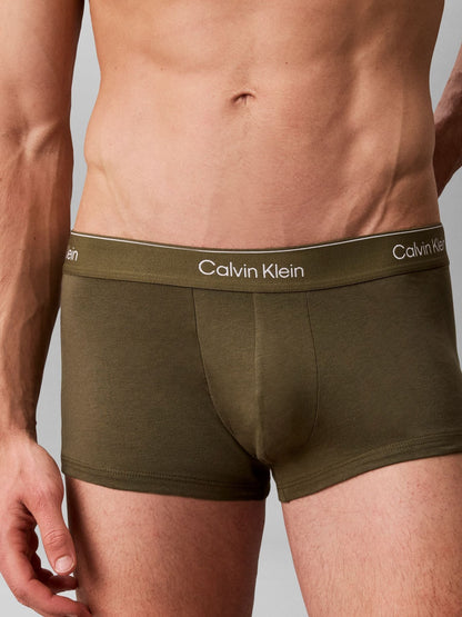 Dsiney Kidz - Calvin Klein Brown Icon Cotton Stretch Low Rise Boxer Trunks 3 Pack image 4