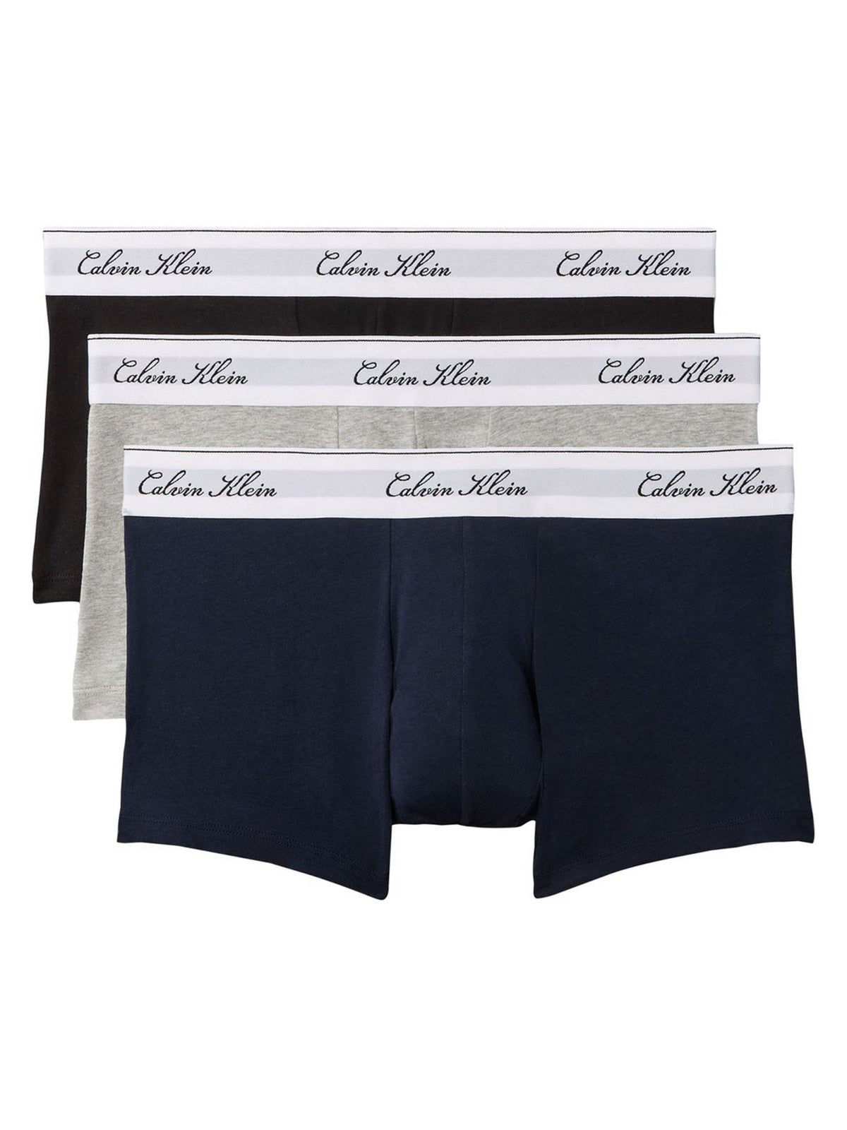 Dsiney Kidz - Calvin Klein Blue Low Rise Icon Cotton Stretch Trunks 3 Pack image 1
