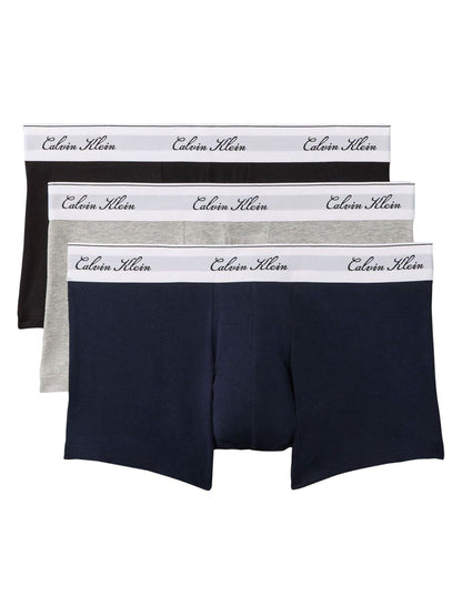Dsiney Kidz - Calvin Klein Blue Low Rise Icon Cotton Stretch Trunks 3 Pack image 1