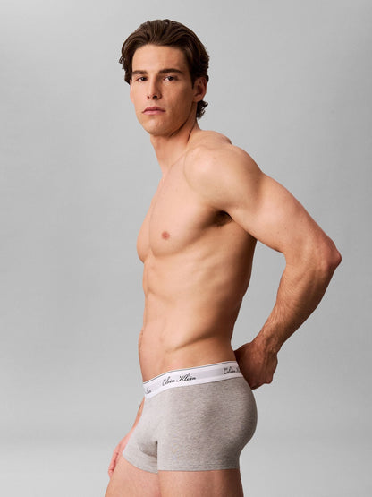 Dsiney Kidz - Calvin Klein Blue Low Rise Icon Cotton Stretch Trunks 3 Pack image 5