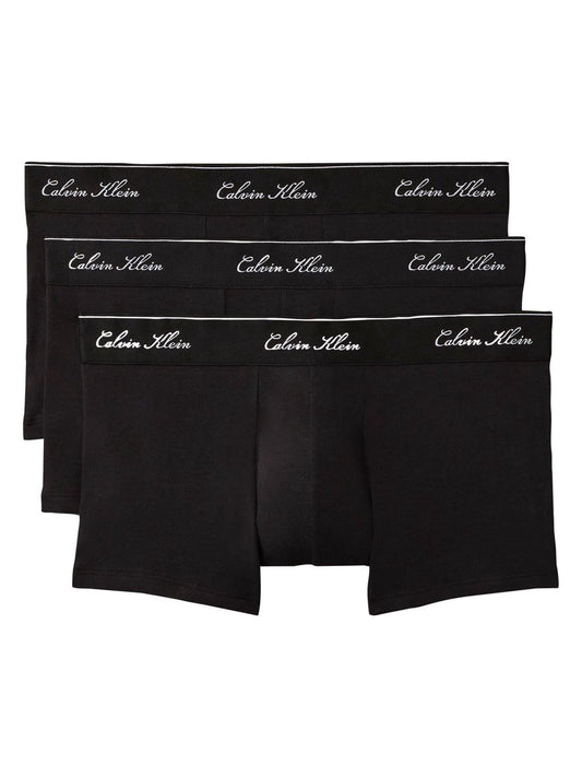 Disney Kidz - Calvin Klein Black Low Rise Icon Cotton Stretch Trunks 3 Pack image 1