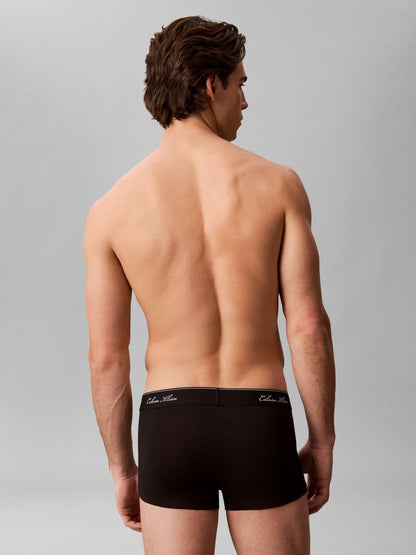 Dsiney Kidz - Calvin Klein Black Low Rise Icon Cotton Stretch Trunks 3 Pack image 3
