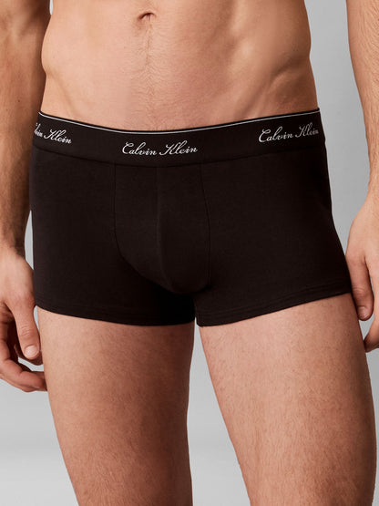Dsiney Kidz - Calvin Klein Black Low Rise Icon Cotton Stretch Trunks 3 Pack image 4