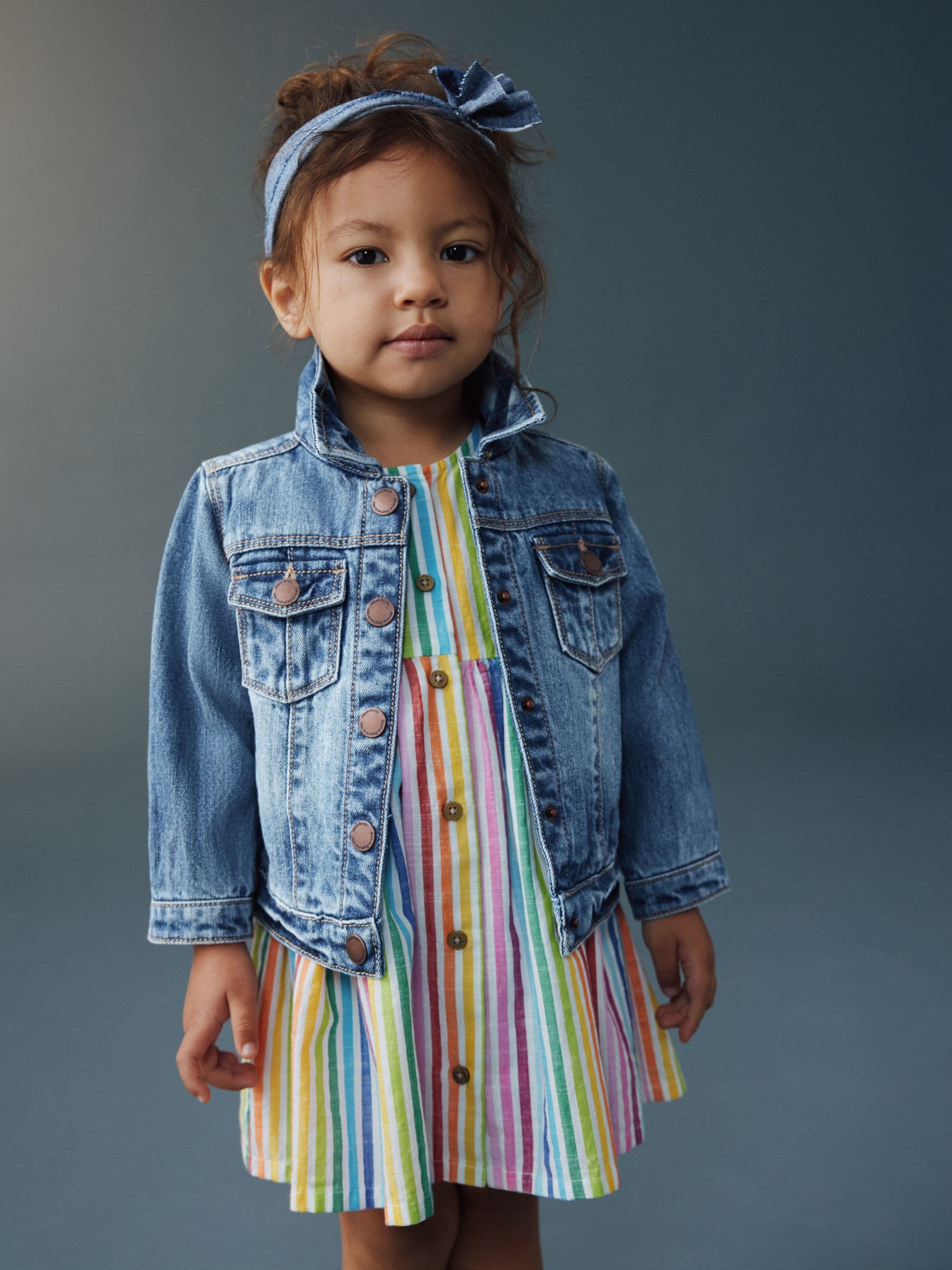 Dsiney Kidz - Mid Blue Denim Western 100% Cotton Jacket (3mths-7yrs) image 1