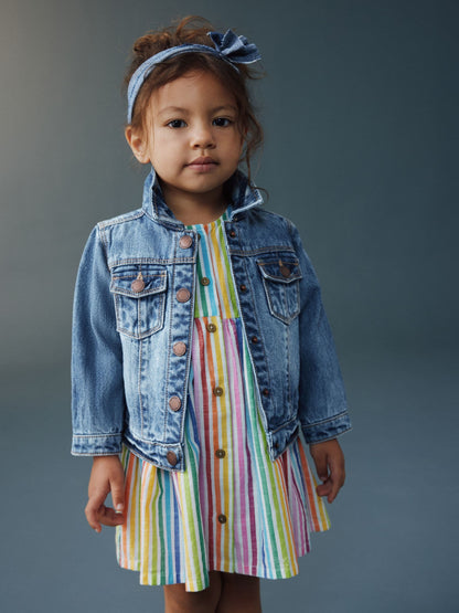 Dsiney Kidz - Mid Blue Denim Western 100% Cotton Jacket (3mths-7yrs) image 1