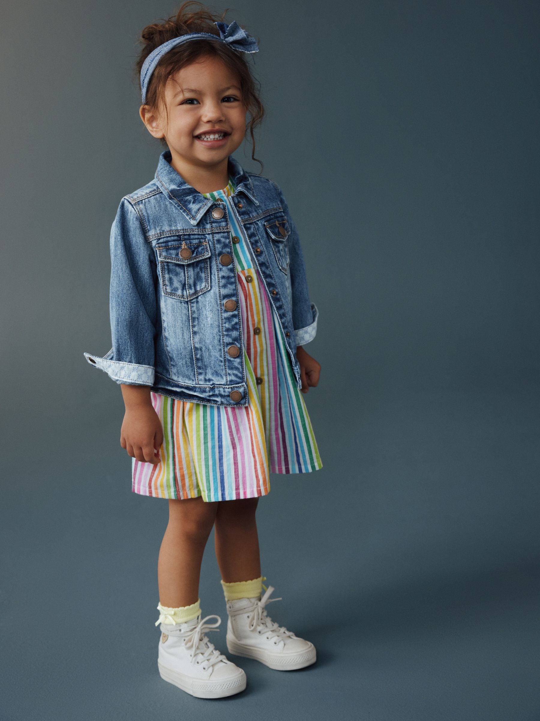 Dsiney Kidz - Mid Blue Denim Western 100% Cotton Jacket (3mths-7yrs) image 2