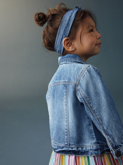 Dsiney Kidz - Mid Blue Denim Western 100% Cotton Jacket (3mths-7yrs) image 3