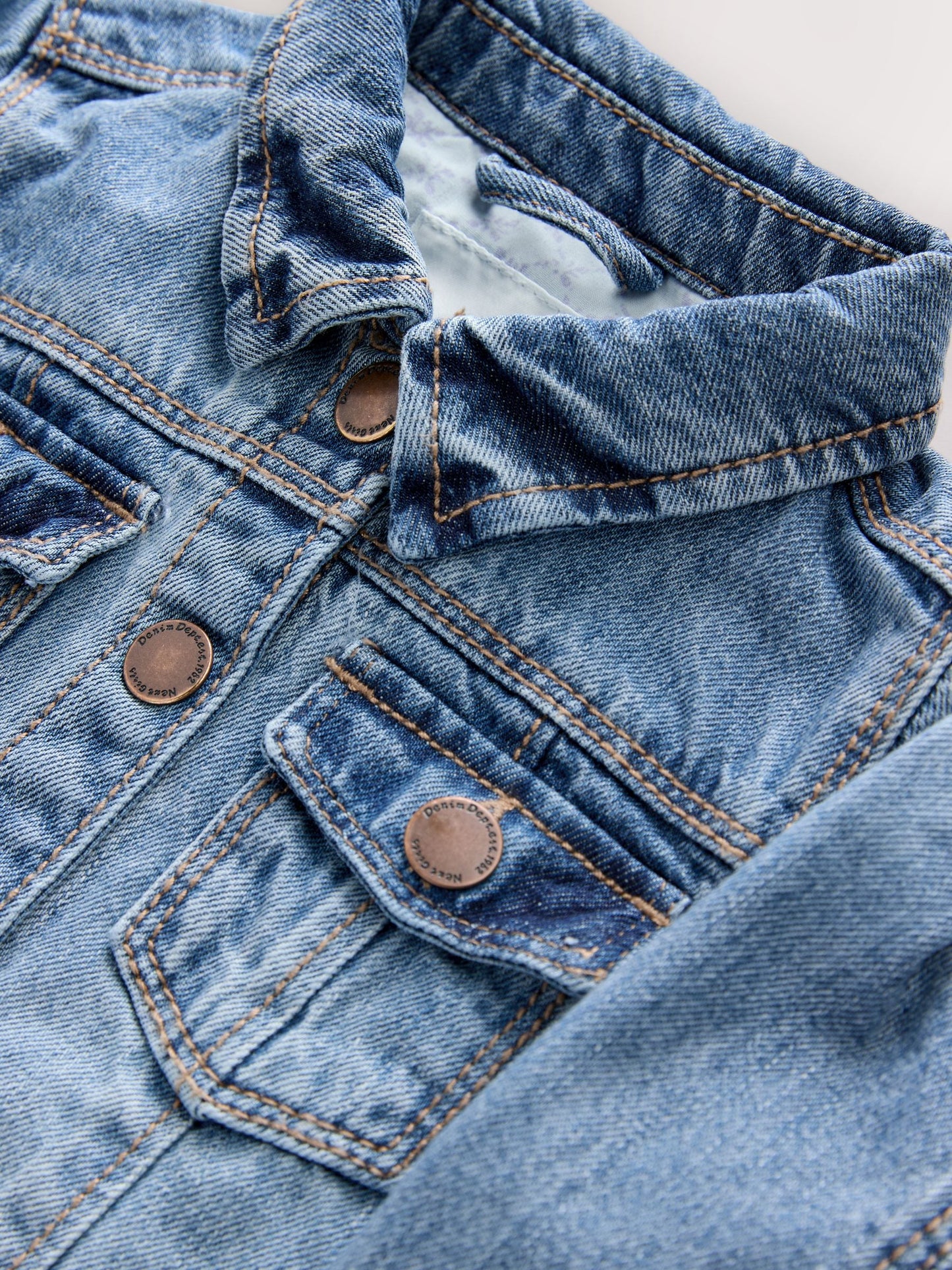Dsiney Kidz - Mid Blue Denim Western 100% Cotton Jacket (3mths-7yrs) image 6